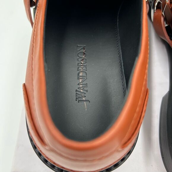 Men’s JW Anderson, gourmet chain leather loafers size 39 made in Italy main image 8